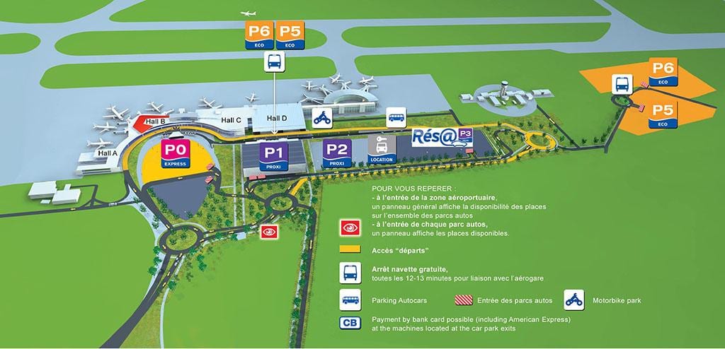 Toulouse Flughafen-terminal-Karte