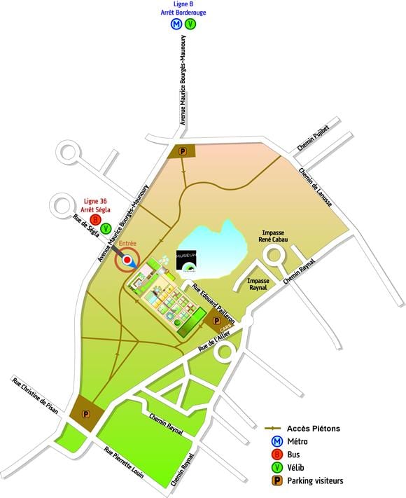 Karte von Toulouse-Garten