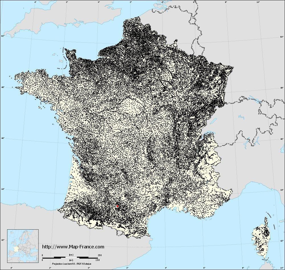 Karte Toulouse Gemeinden
