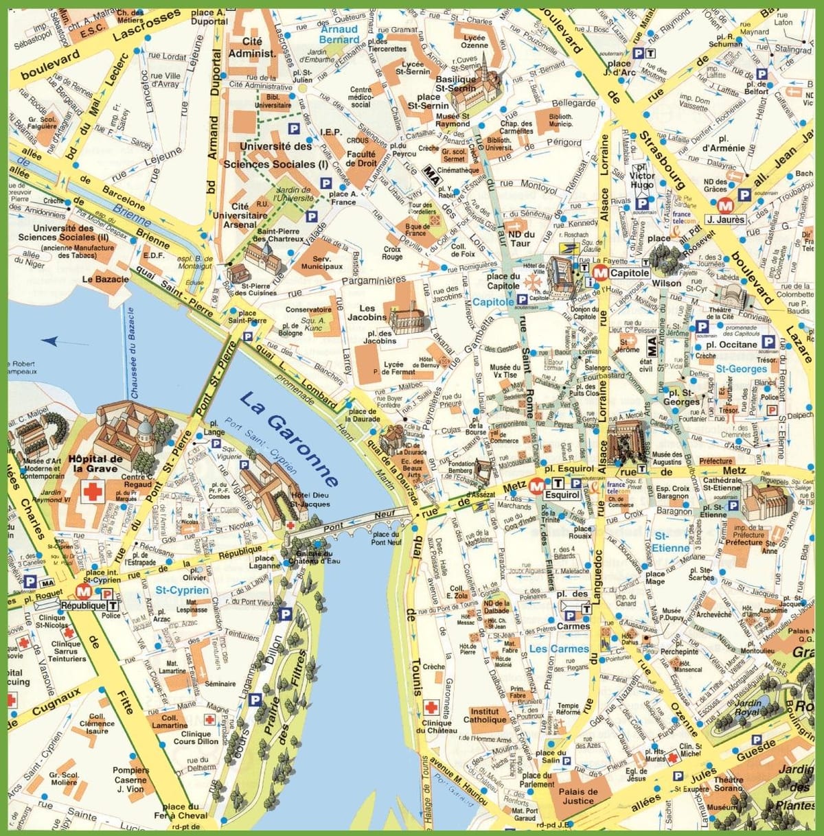 Karte von Toulouse