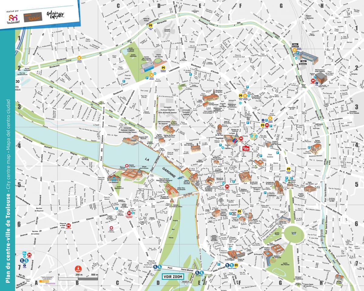 Straßenkarte von Toulouse Frankreich